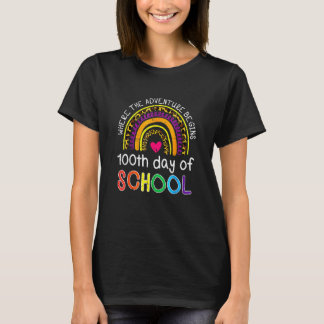 T-shirt 100th Day Of School Where Adventure Begins 100 Day