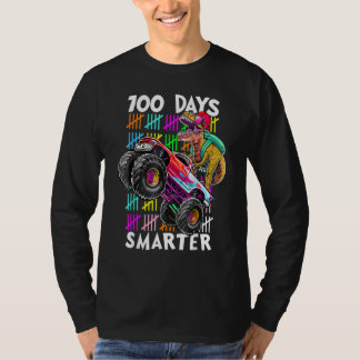 T-shirt 100th Day Smarter Dinosaur T Rex Monster Truck Boy