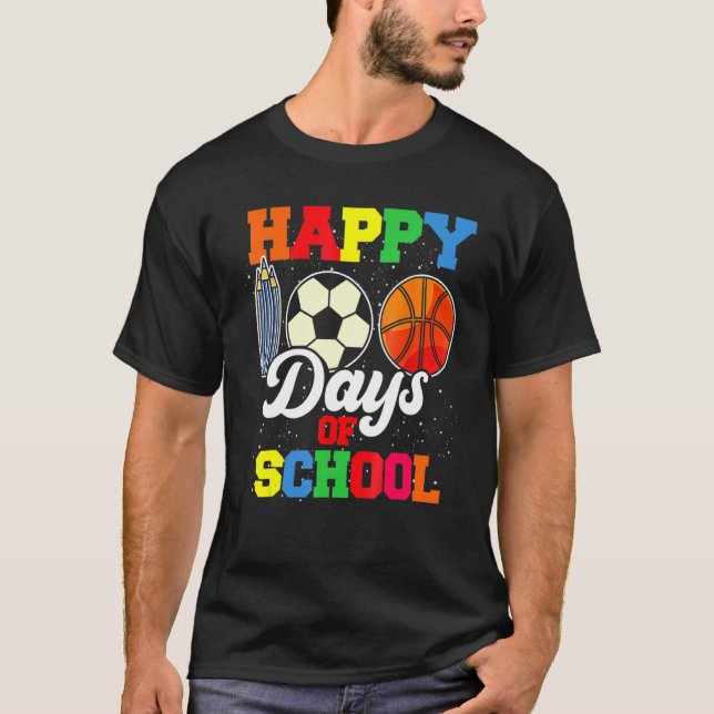 T-shirt 100th Day Student Boys Girls Basketball 100 Days O (Devant)