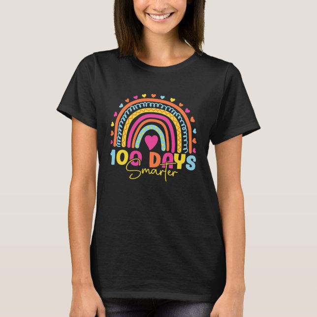 T-shirt 100th Days Of School Teacher 100 Days Smarter Cute (Devant)