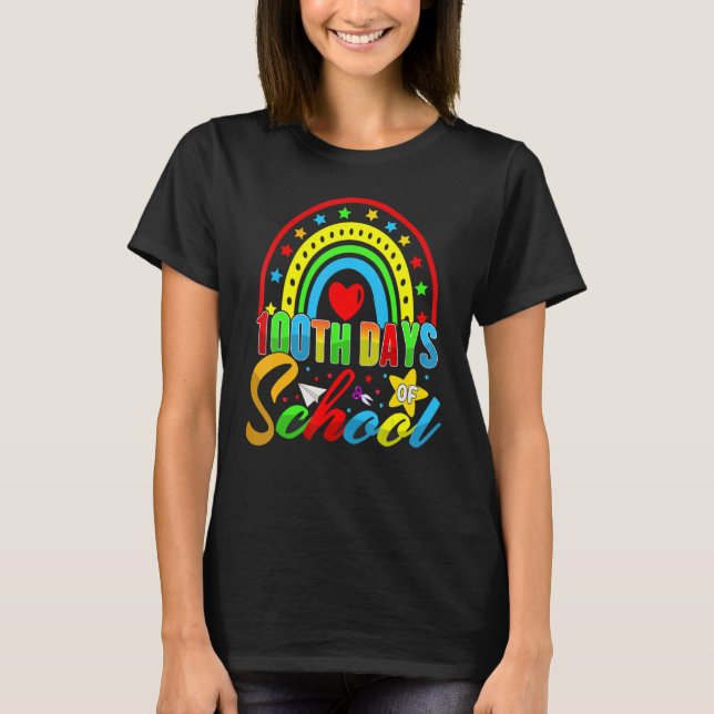 T-shirt 100th Days of School Teacher Kids - 100 Days Smart (Devant)