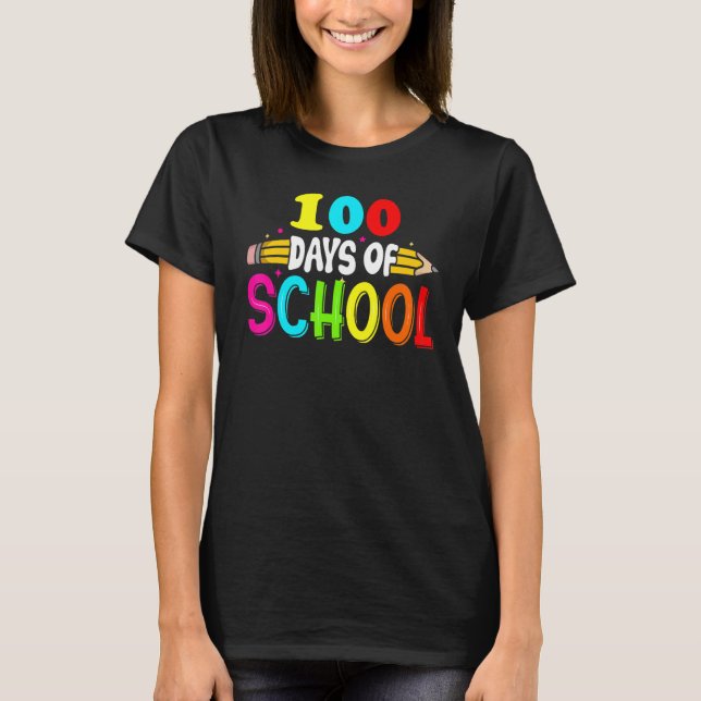 T-shirt 100th Days of School Teacher Kids - 100 Days Smart (Devant)