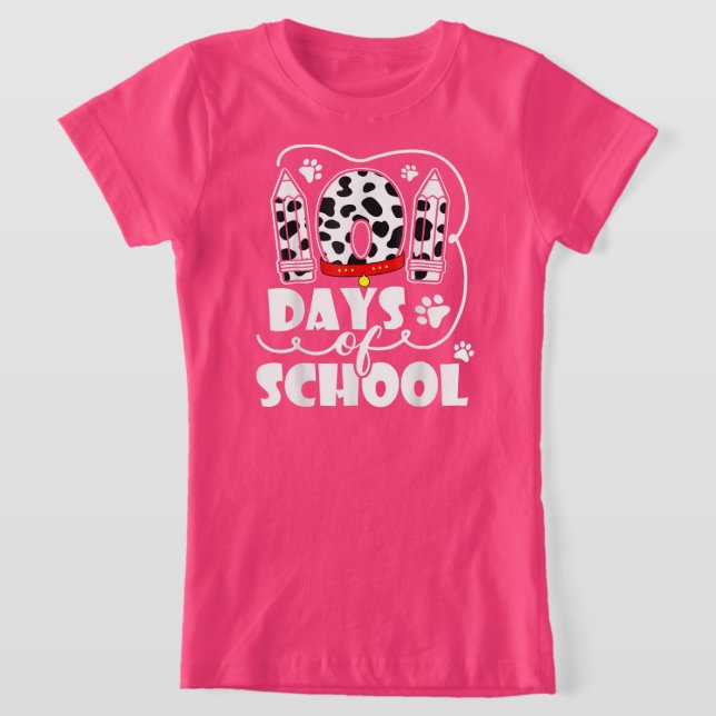 T-Shirt 101 Days Of School Dalmatian Dog 100 Days Smarter (Poser)