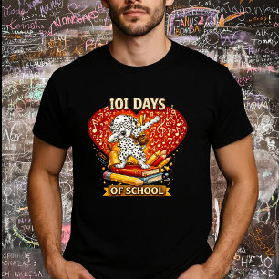T-shirt 101 Jours de musique scolaire Chien – Dalmatien mi