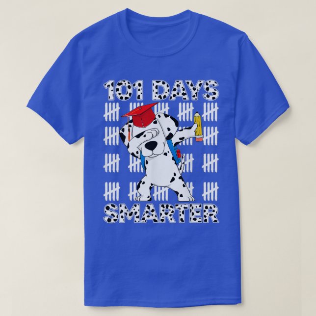 T-shirt 101 Jours D'École Chien Dalmatien 100 Jours Plus I (Design devant)