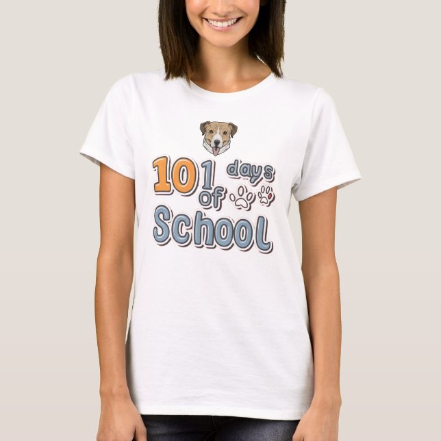 T-shirt 101 Jours D'École Chien Dalmatique (Devant)