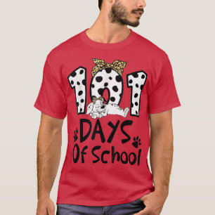 T-shirt 101 Jours D'École Dalmatienne Chien Garçons Filles