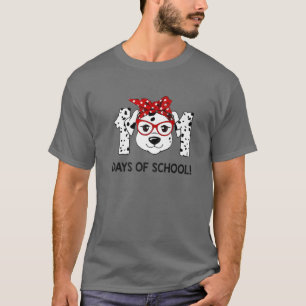 T-shirt 101 Jours D'École Dalmatienne Enseignants Chien En