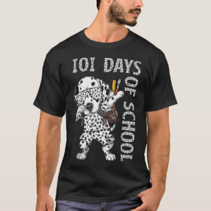 T-shirt 101 Jours École Dabbing Dalmatien Enseignants Chie