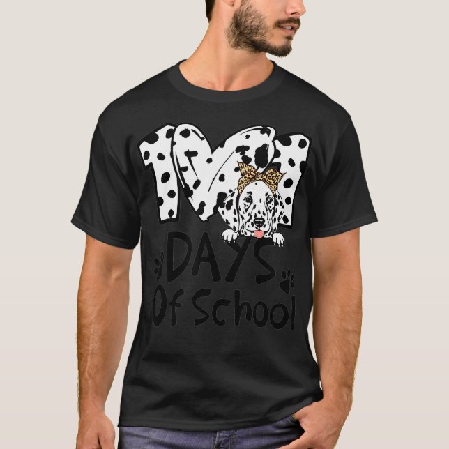 T-shirt 101 Jours École Dalmatienne Enseignants Chien Enfa (Devant)