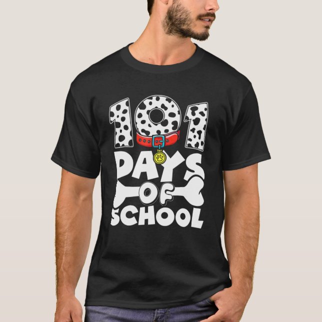 T-shirt 101 Jours Smarter Dalmation Chien Enseignants Enfa (Devant)