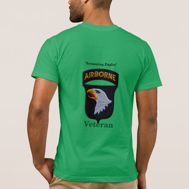 T-shirt 101e division aéroportée à crier des aigles (Dos)