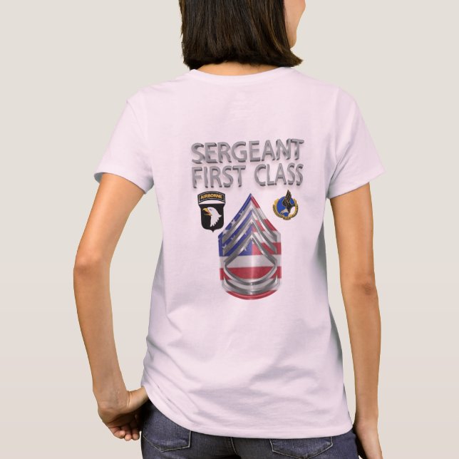 T-shirt 101e division aéroportée Sergent de première class (Dos)