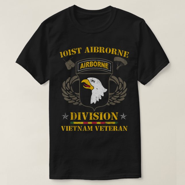 T-shirt 101e division aéroportée Vietnam Vétérinaire Tshir (Design devant)