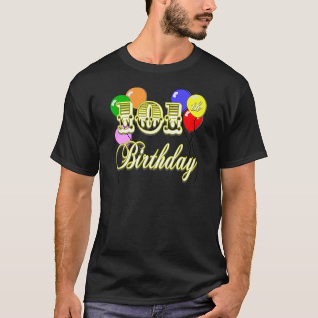 T-shirt 101st Anniversaire avec des ballons (Devant)
