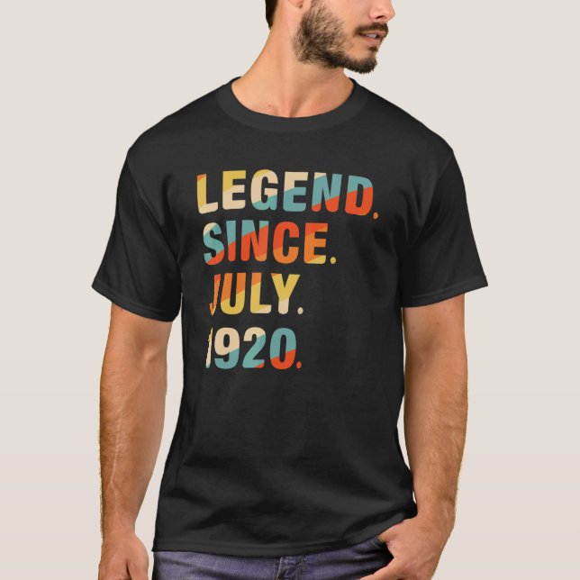 T-shirt 102e anniversaire 102 ans légende depuis le 19 jui (Devant)