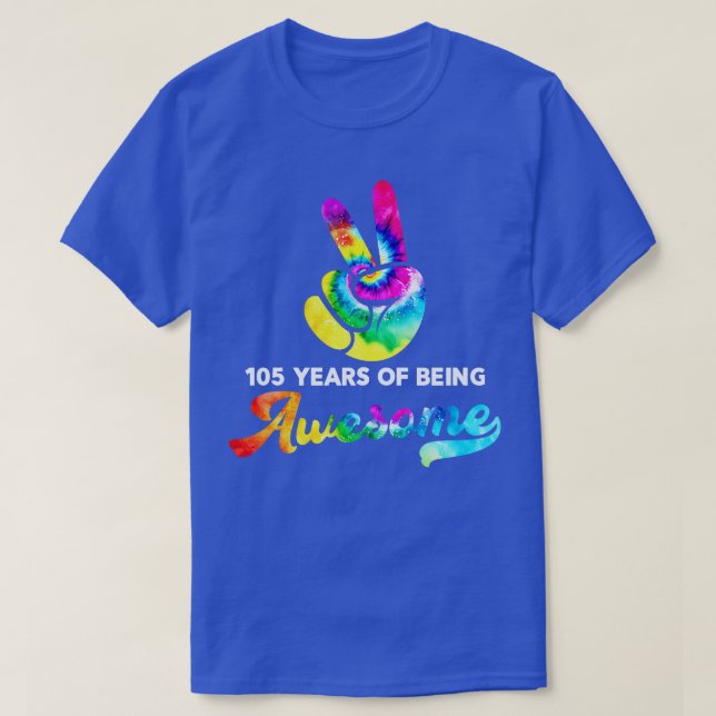 T-shirt 105 Ans D'Être Un Magnifique Tie Dye Anniversaire (Design devant)