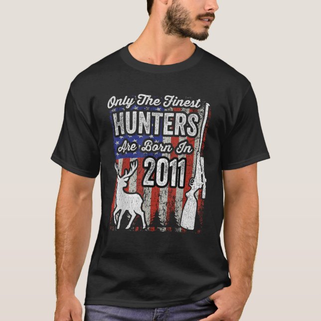 T-shirt 10 Anniversaire Chasseur Funny Deer Hunter 2011 (Devant)
