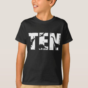 T-shirt 10 Anniversaire Garçon Dinosaur T Rex Cadeau 10e