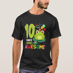 T-shirt 10 Ans À Être Génial 10e Anniversaire Amateur De G