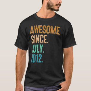 T-shirt 10 Ans Awesome depuis Juillet 2012 10e Anniversair
