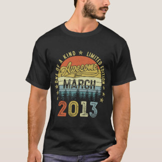 T-shirt 10 Ans Awesome depuis mars 2013 10e anniversaire