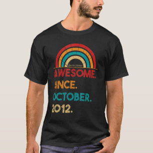 T-shirt 10 ans Awesome depuis Octobre 2012 10e anniversair