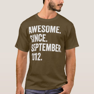 T-shirt 10 Ans Awesome Depuis Septembre 2012 10th Bir