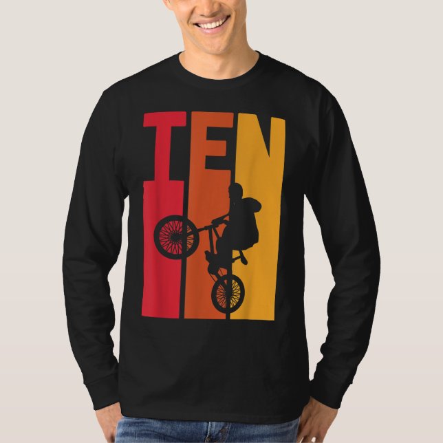 T-shirt 10 ans BMX Anniversaire Cadeau Fête Garçons Dirt B (Devant)