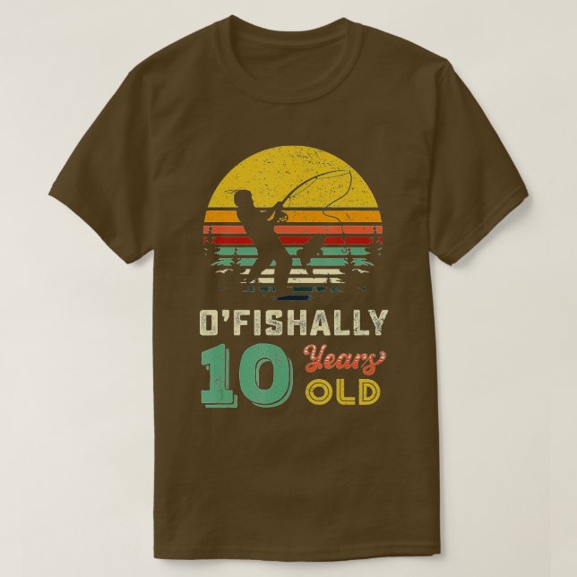 T-shirt 10 Ans Cadeau de pêche 10 yo 10 ans 10e (Design devant)