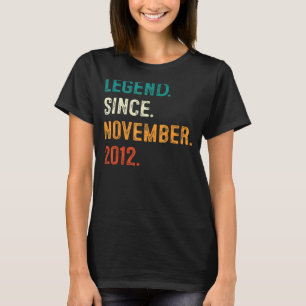 T-shirt 10 Ans Cadeaux Légende Depuis Novembre 2012 10e