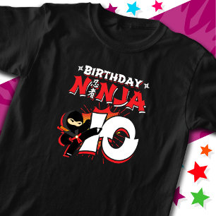 T-shirt 10 Ans de bande dessinée Style de livre Ninja 10e