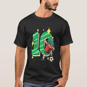 T-shirt 10 ans de football 10e anniversaire Dabbing Footba