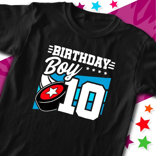 T-shirt 10 ans de la fête de hockey thème 10e anniversaire (Créateur téléchargé)