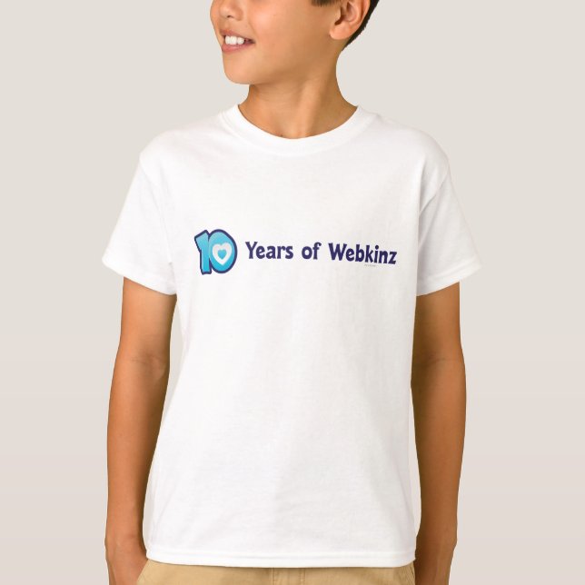 T-shirt 10 ans de logo de Webkinz (Devant)