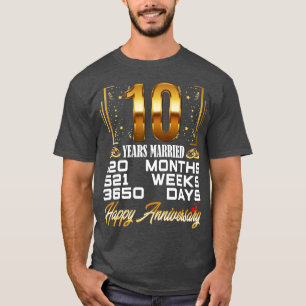 T-shirt 10 ans de mariage - 10ème anniversaire de Mariage 