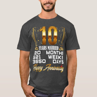 T-shirt 10 ans de mariage - 10ème anniversaire de Mariage 