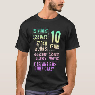 T-shirt 10 Ans de Mariage Drôle 10e Anniversaire de Mariag