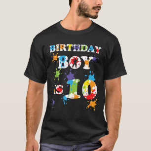 T-shirt 10 Ans De Paintball Anniversaire Fête 10E Annivers
