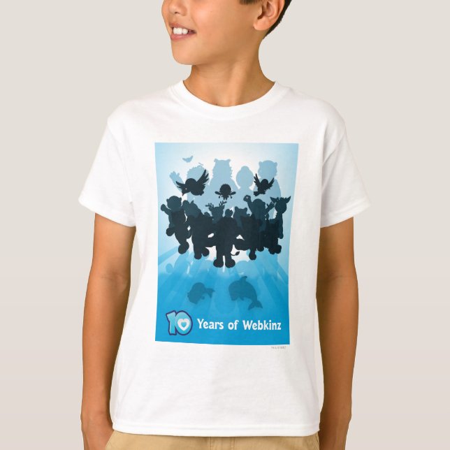 T-shirt 10 ans de silhouette de Webkinz (Devant)