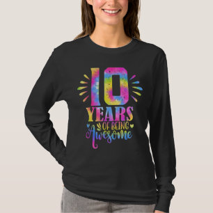 T-shirt 10 ans d'être génial 10e anniversaire fille
