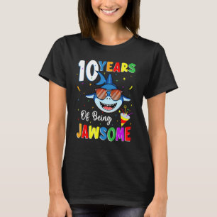 T-shirt 10 ans d'être un requin jawsome 10e anniversaire 1