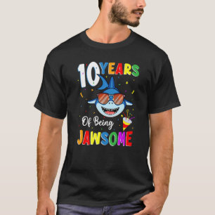 T-shirt 10 ans d'être un requin jawsome 10e anniversaire 1