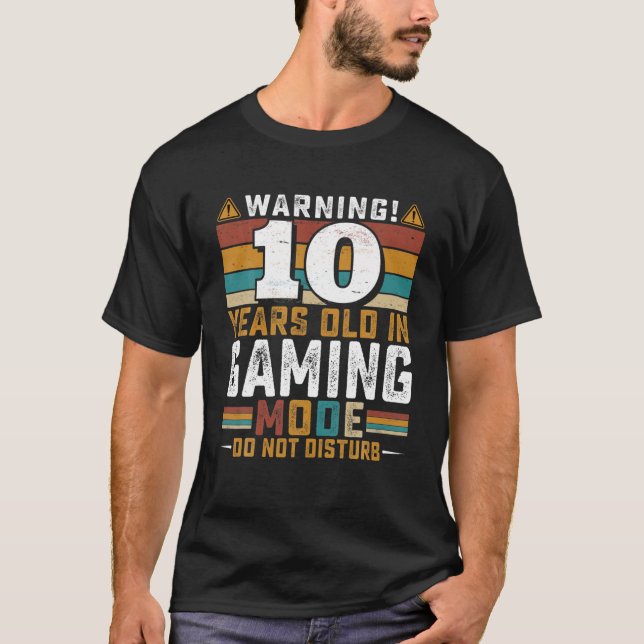 T-shirt 10 ans en mode Jeu Ne pas déranger - Vidéo (Devant)