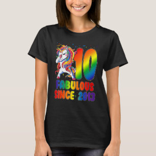 T-shirt 10 ans Fabuleux depuis 2013 10e anniversaire Uni