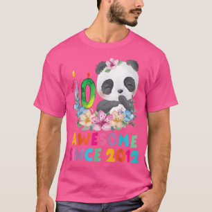 T-shirt 10 ans fille Anniversaire Unicorn Panda Lover Dou