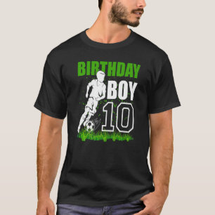T-shirt 10 Ans Football Anniversaire Thème 10ème Pour