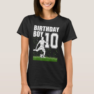 T-shirt 10 Ans Football Anniversaire Thème 10ème Pour