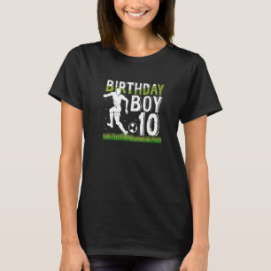 T-shirt 10 Ans Football Anniversaire Thème 10ème Pour