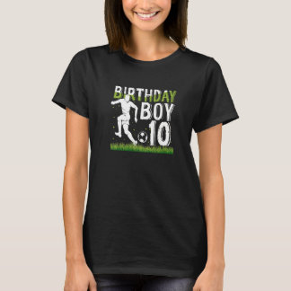 T-shirt 10 Ans Football Anniversaire Thème 10ème Pour